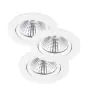 Lot 3x Nordlux Spot Fremont Métal Blanc 4.5W 345lm 36D - 827 Blanc Très Chaud | 85mm - IP23- Dimmable